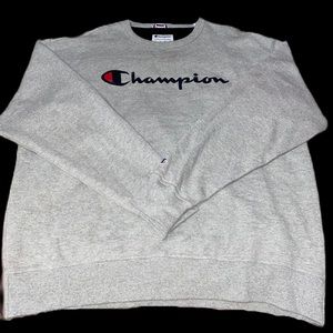 Champion Pullover Crew Neck Full Sized Logo Sweatshirt